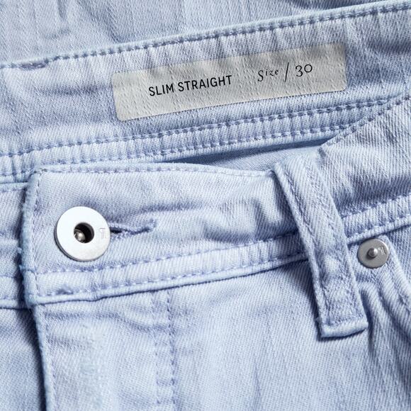 Pilcro Slim Straight Jeans Light Blue Soft Wash Size 30 Clean Girl - Picture 8 of 11